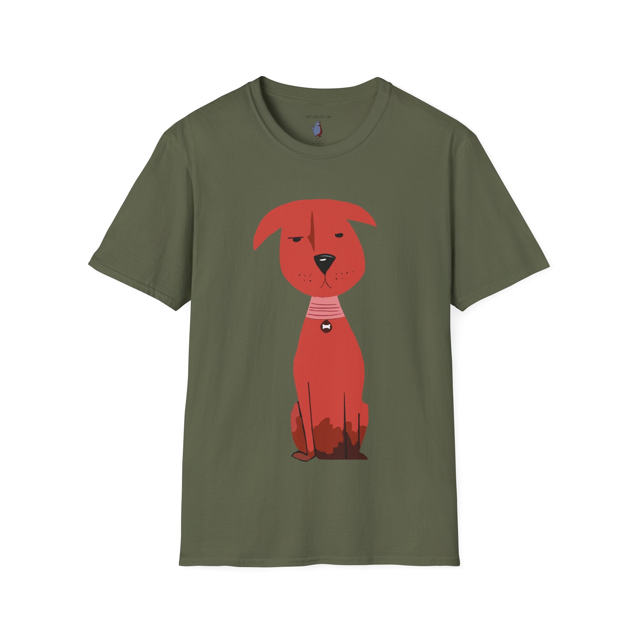 Scrappy Little Dog Graphic Art Tee - 100% Cotton T-Shirt