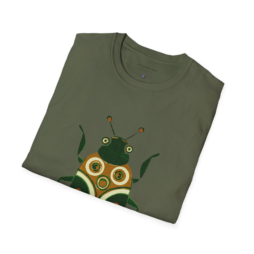 Midwest Modern Green Beetle - Unisex Softstyle T-Shirt