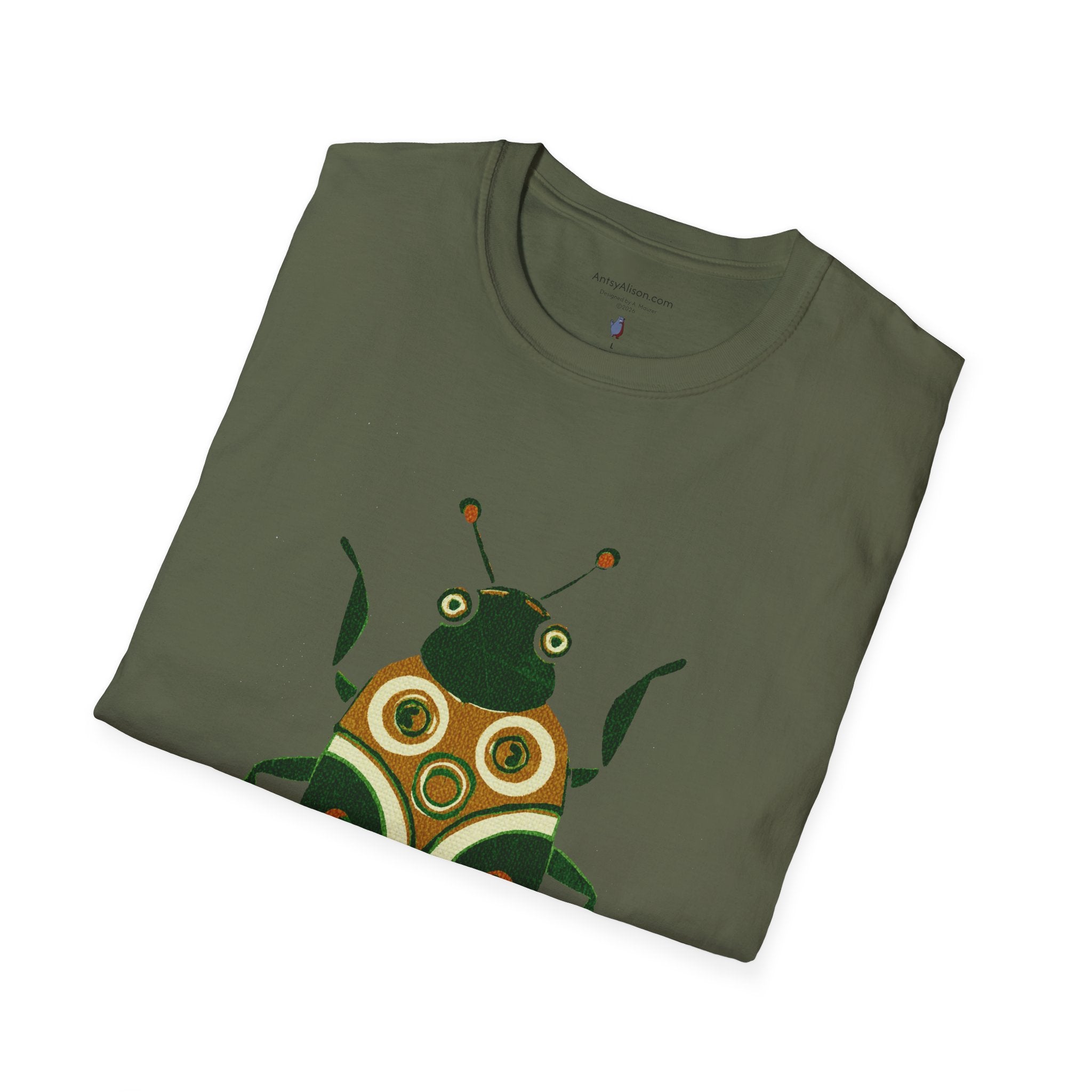 Midwest Modern Green Beetle - Unisex Softstyle T-Shirt