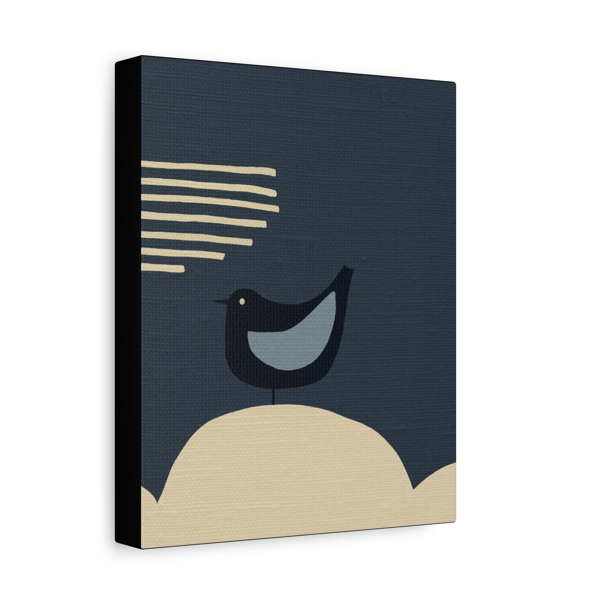 Midwest Modern Windy Bird Graphic Art Print - Matte Canvas, Stretched, 1.25" - wall art, windy, bird, home decor