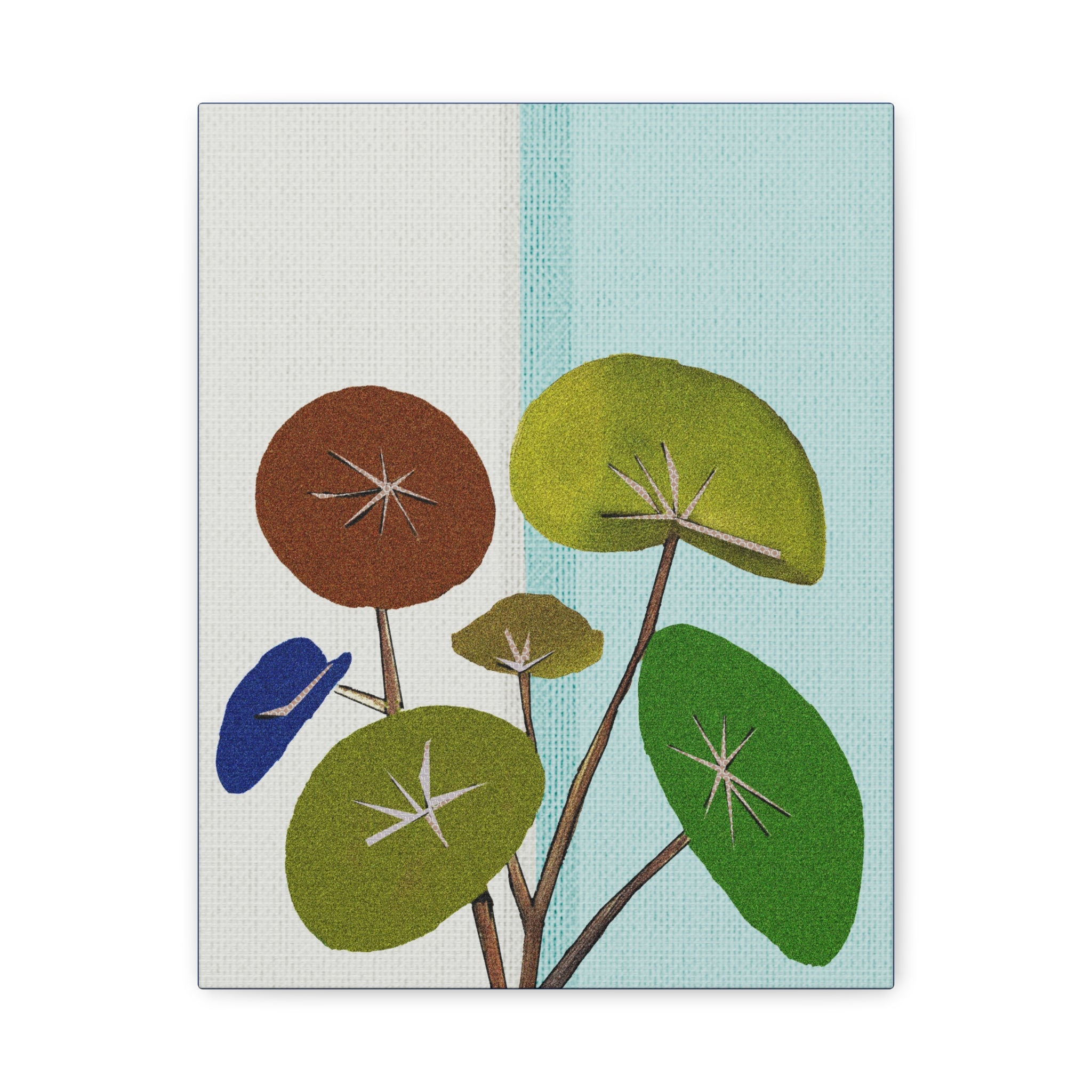 Midwest Mod Abstract Houseplant Plant Art Print No. 100 - Matte Canvas, Stretched, 1.25"
