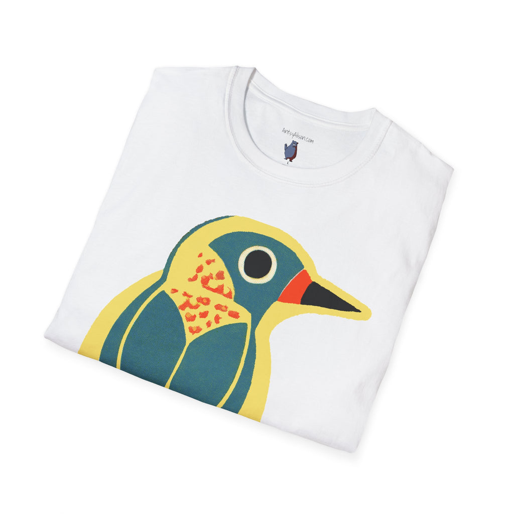 Retro BlueBird Graphic Art Tee - 100% Cotton T-Shirt