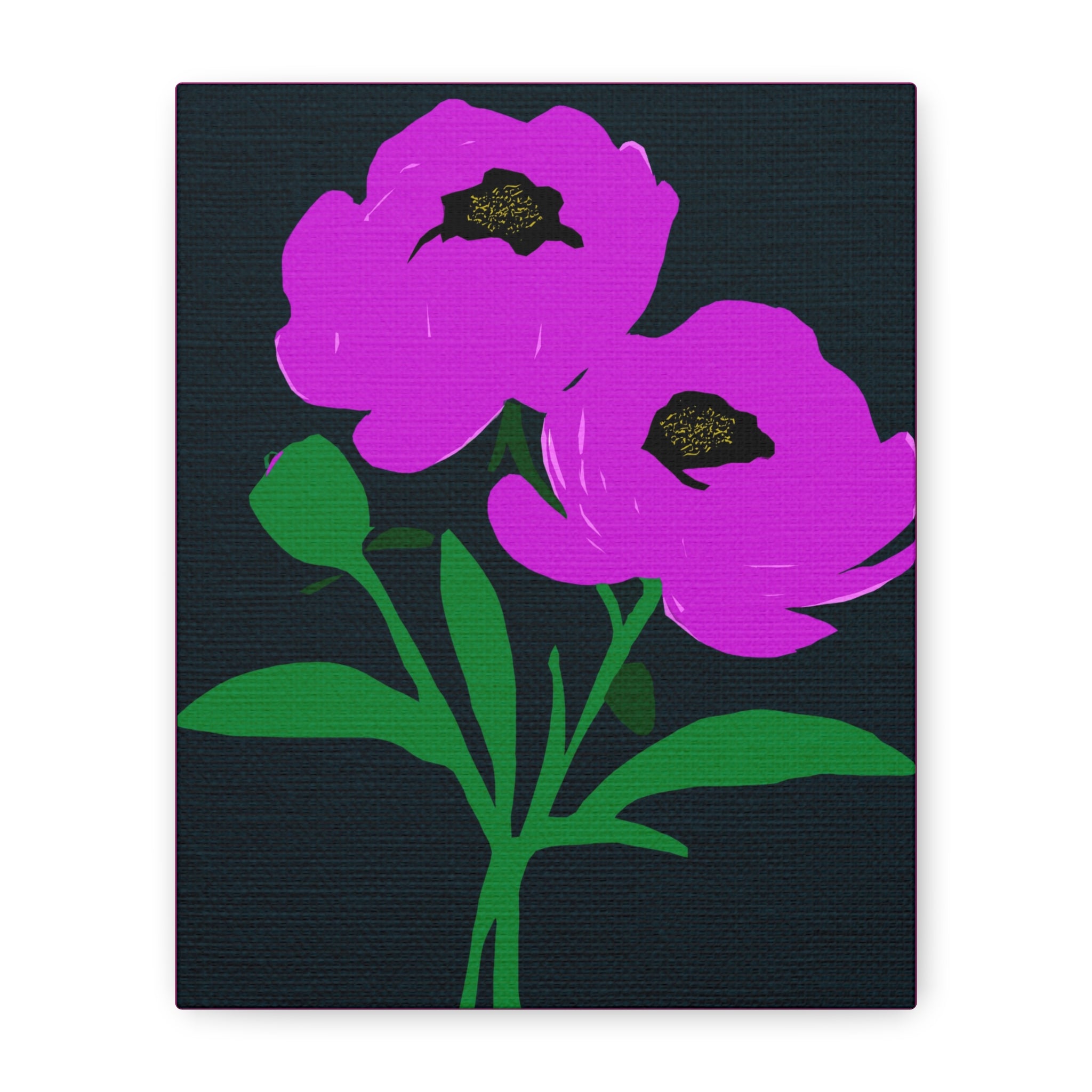 Midwest Modern Abstract Pink Peony Pop Print - Matte Canvas, Stretched, 1.25" -  home decor, wall art, floral, peony, pink