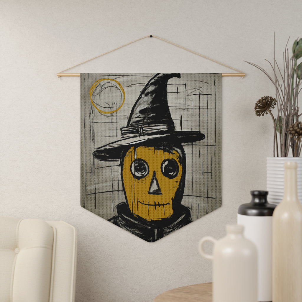 Midwest Mod Creepy Scarecrow Pennant Banner - Halloween Decor, Wall Hanging, Boo Decoration, Party Accessory, Gift Idea