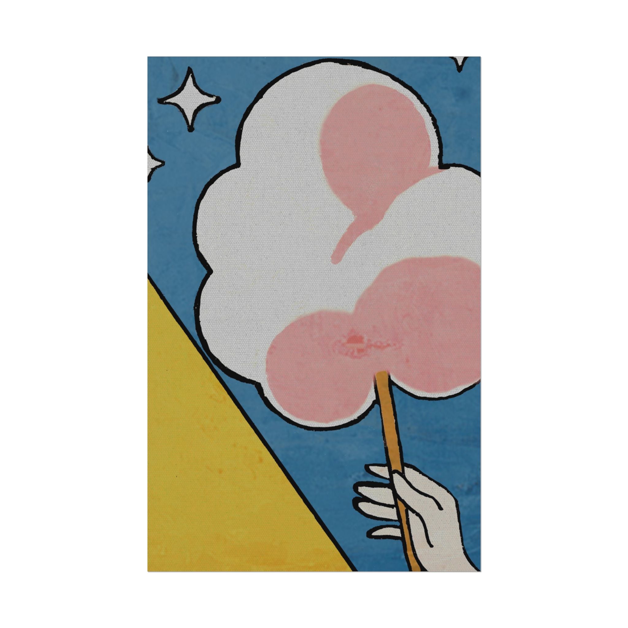 Cotton Candy Pop Art Style, Rolled Poster -  cotton candy, festival, fair, food, fun, summer