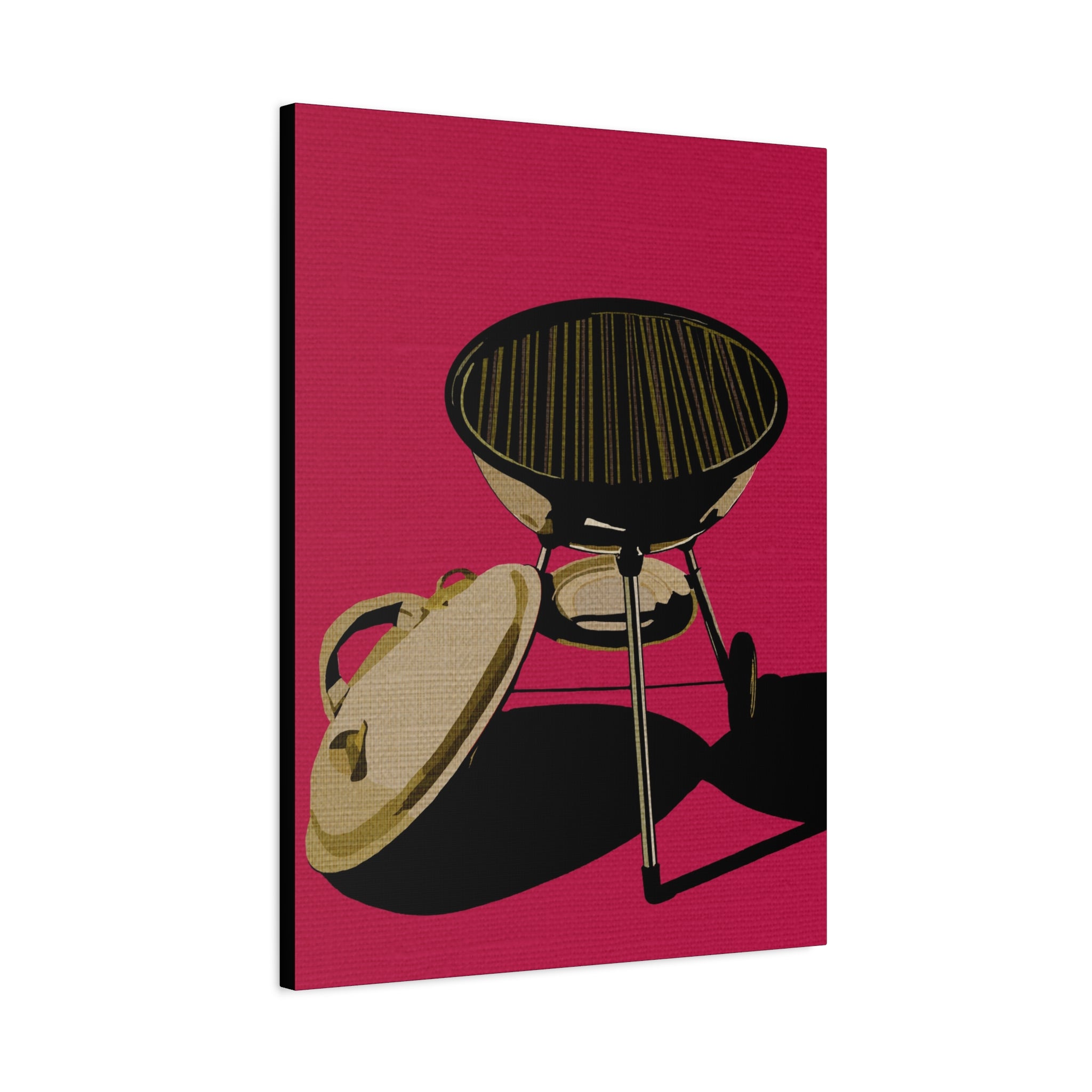 Midwest Modern Pop Art Summertime Classic Grill Graphic Art Print - Matte Canvas, Stretched, 1.25" - home decor, wall art, summertime, iconic