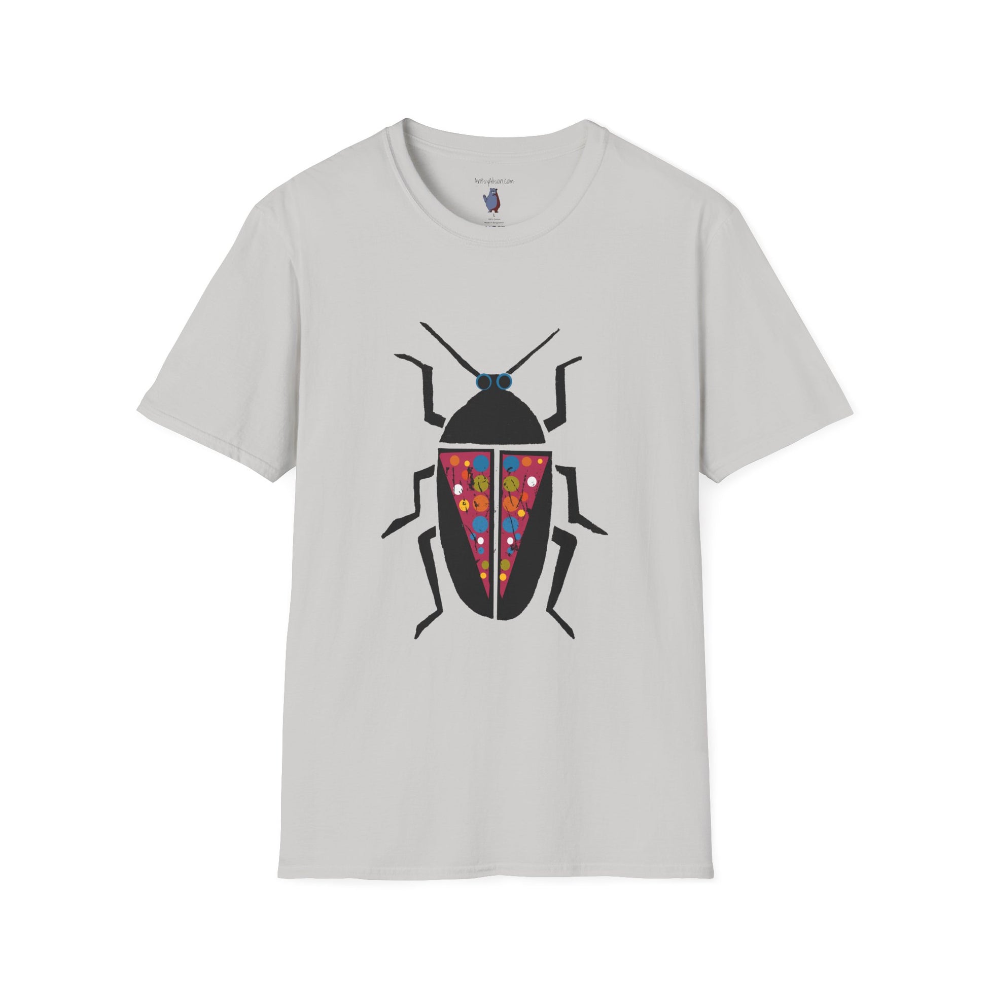 Midwest Modern Beetle Graphic Art Tee - 100% Cotton T-Shirt
