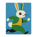 Midwest Modern Pop Art Run Rabbit Run #1 Art Print - Matte Canvas, Stretched, 1.25" -  home decor, wall art, bunny, spring, easter, rabbit