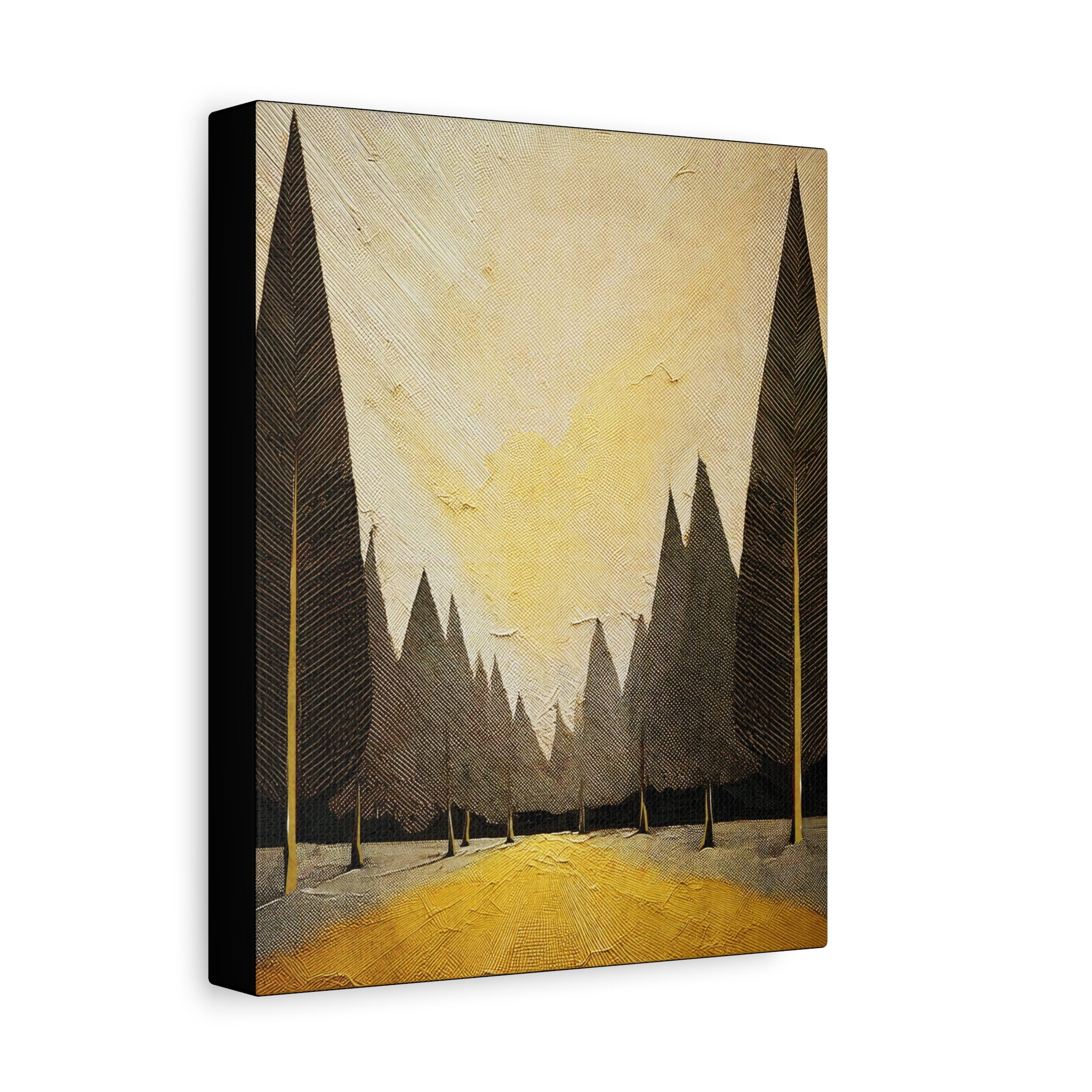 Moody Modern Golden Landscape - Matte Canvas, Stretched, 1.25"