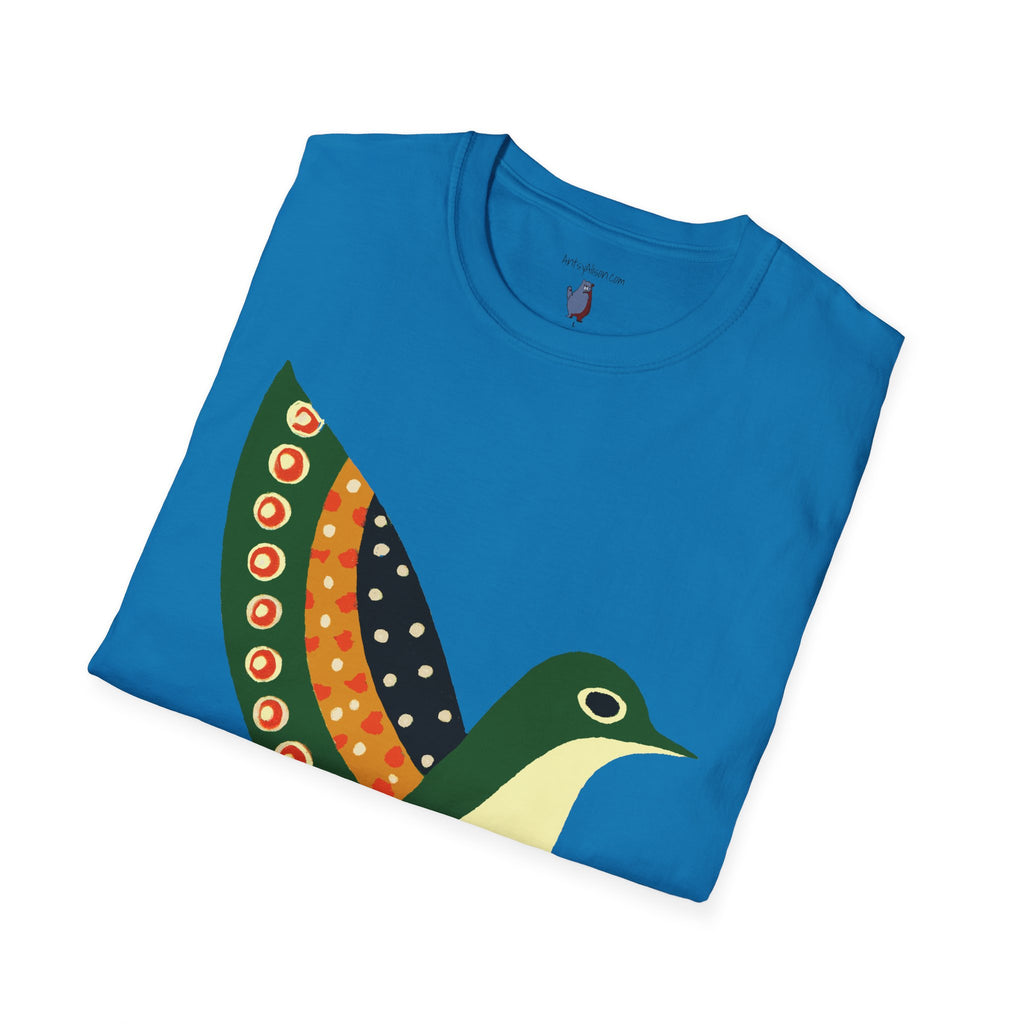 Ready to Fly Bird Graphic Art Tee - 100% Cotton T-Shirt