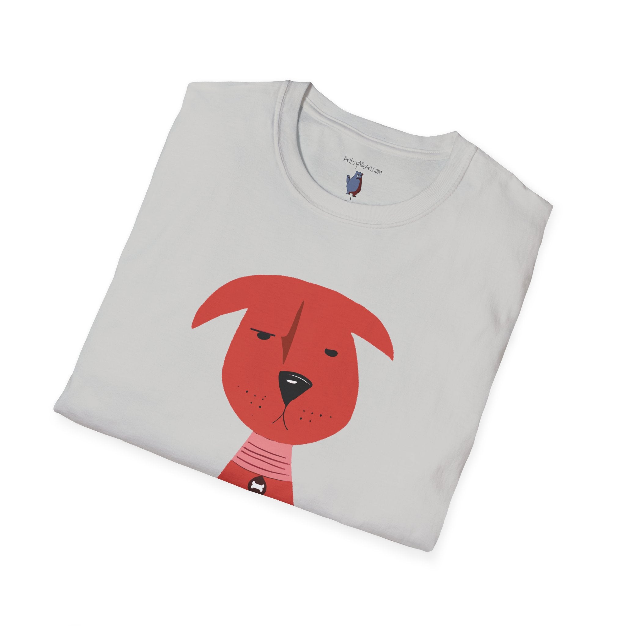 Scrappy Little Dog Graphic Art Tee - 100% Cotton T-Shirt