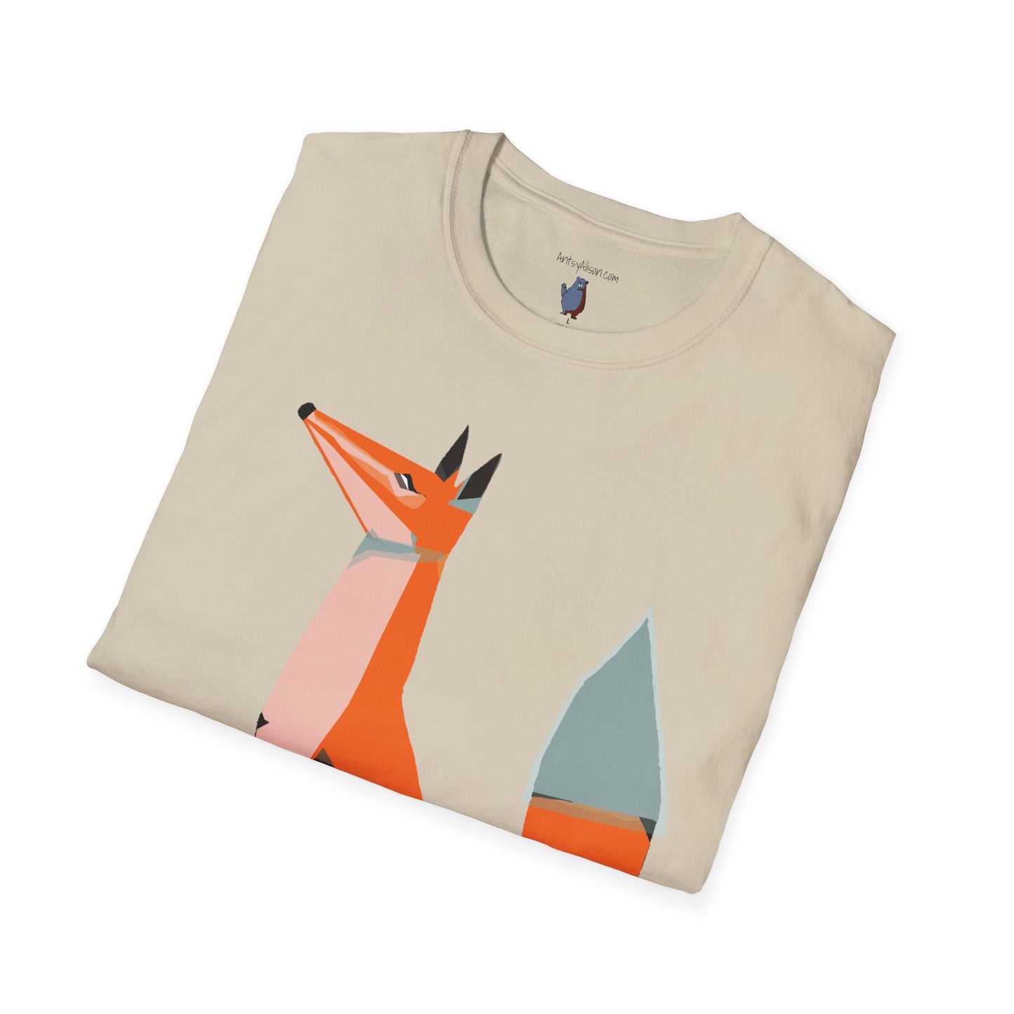 Proud and Stoic Fox Graphic Art Tee - 100% Cotton T-Shirt