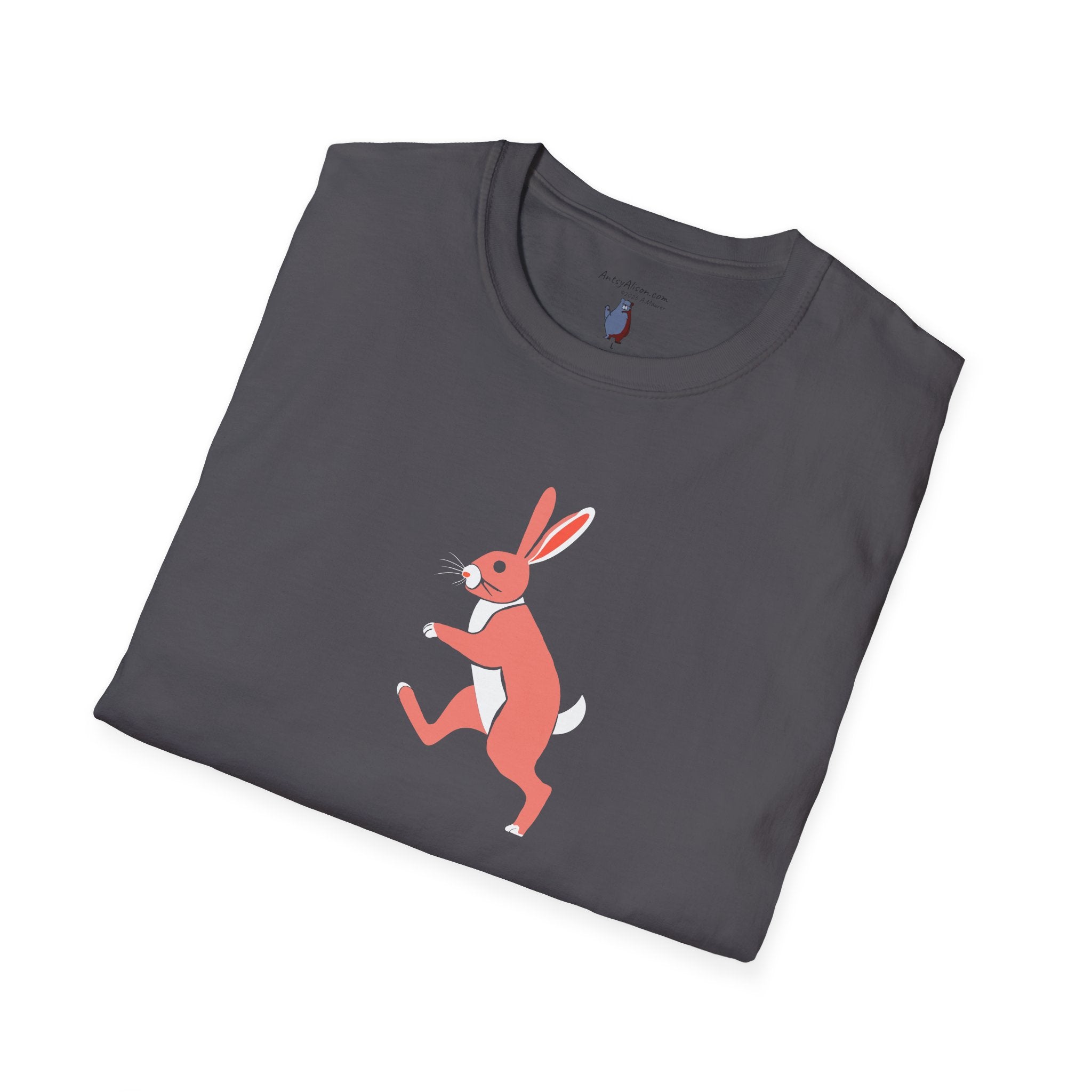 Midwest Modern Run Rabbit Run #6 - 100% Cotton Graphic Tee - animal lovers, rabbit, bunny, easter, spring