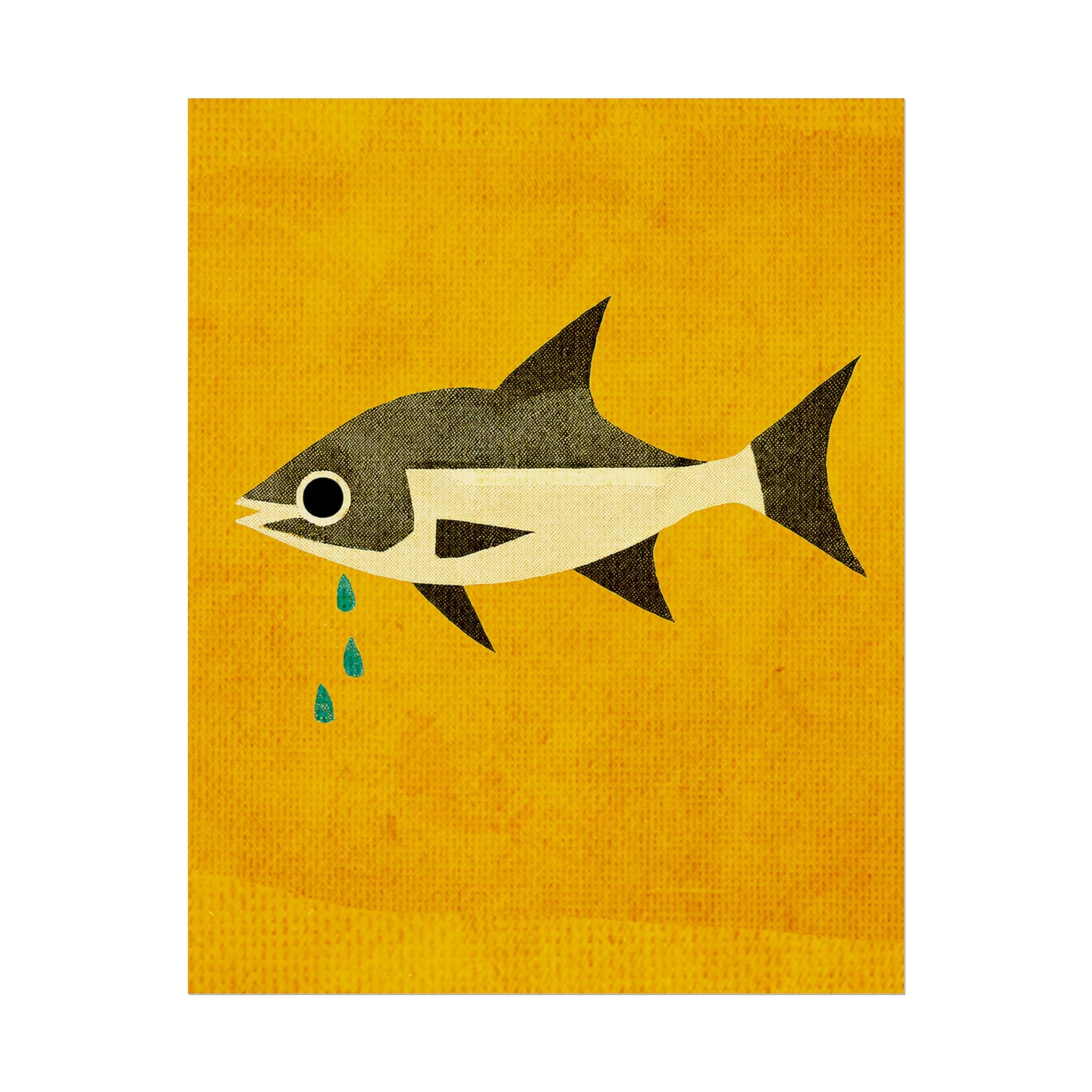 Don't Cry Mod Abstract Fish Art Print Rolled Poster | Wall Art, Midwest Mod, Fish, Fishing