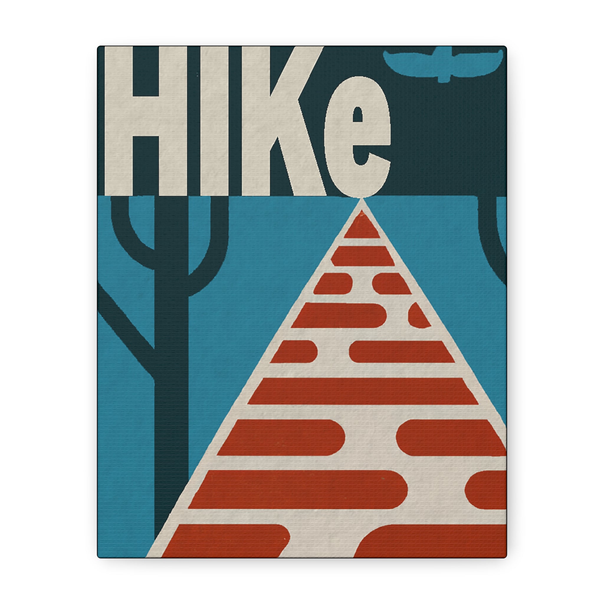 Midwest Modern Icon Pop Outdoor Hike Print - Matte Canvas, Stretched, 1.25"