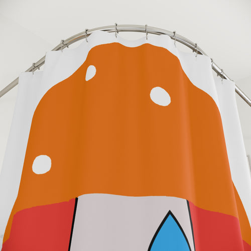 Bird and Mushroom Shower Curtain