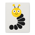 Midwest Modern Simple Graphic Yellow & Black Caterpillar Nursery Art Print - Matte Canvas, Stretched, 1.25"