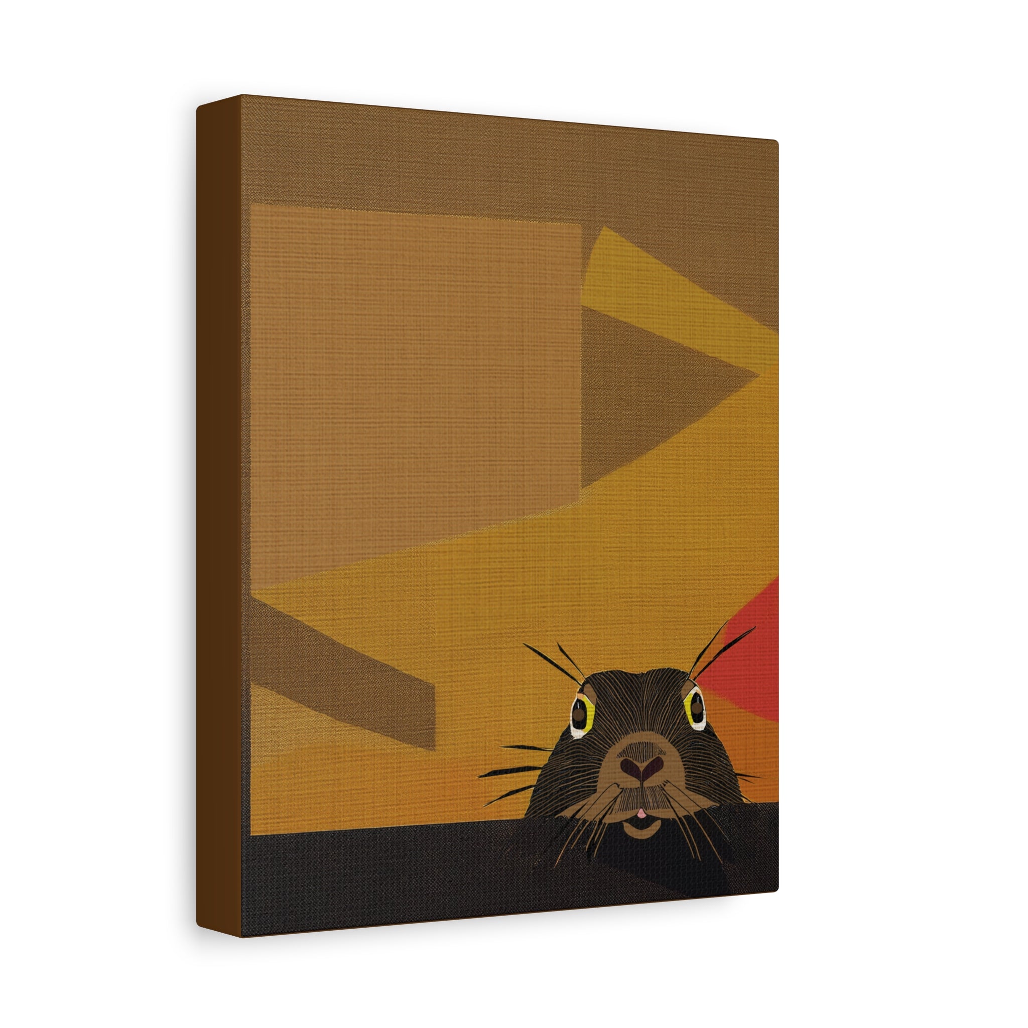 Modern Abstract Midwest South Dakota Prairie Dog  - Matte Canvas, Stretched, 1.25"