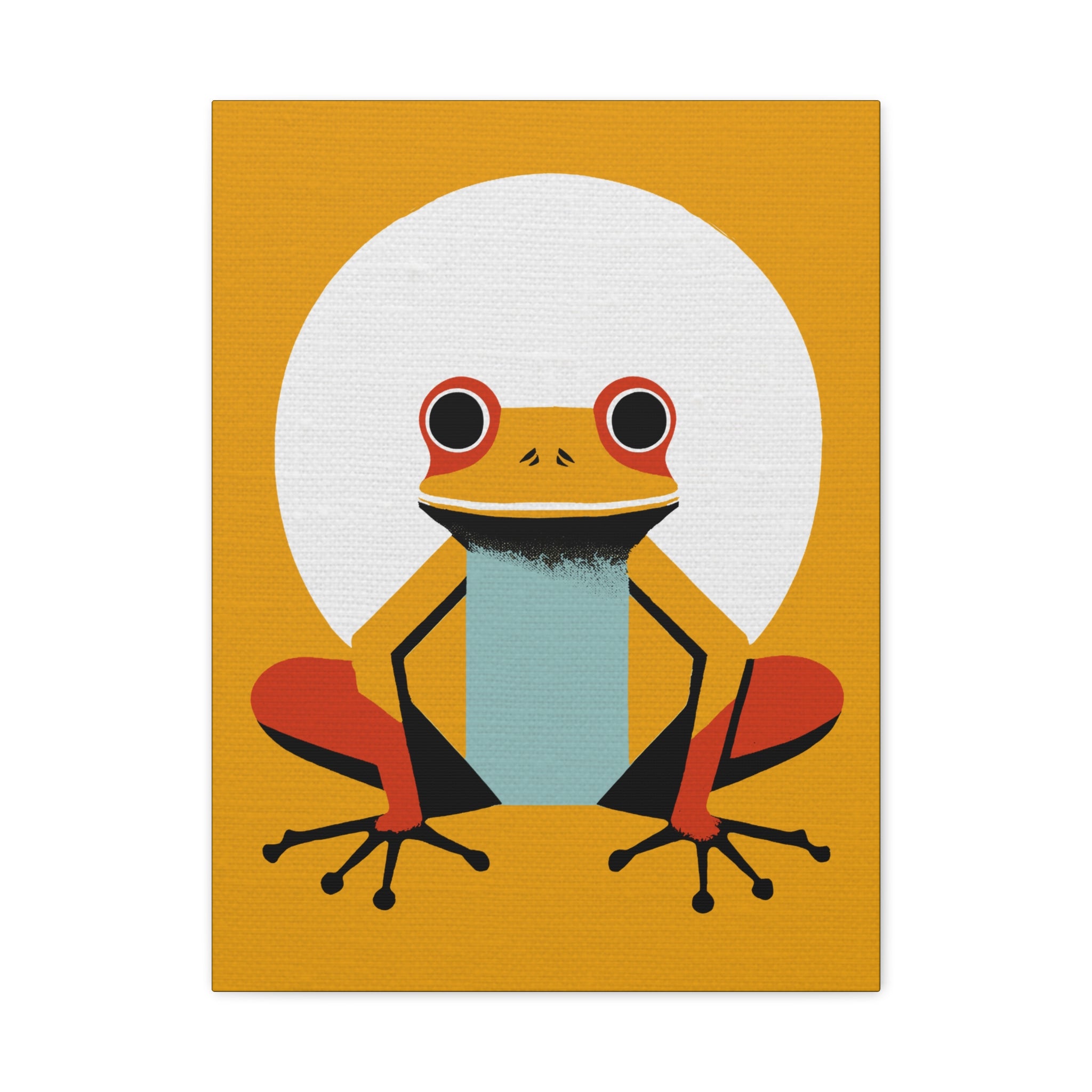 Midwest Modern Retro Inspired Golden Frog Nursery Art Print - Matte Canvas, Stretched, 1.25"