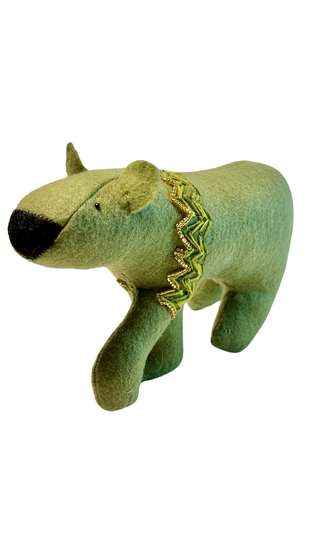 One of a Kind Walking Bridesmaid Bear Textile Art Plush Home Decor