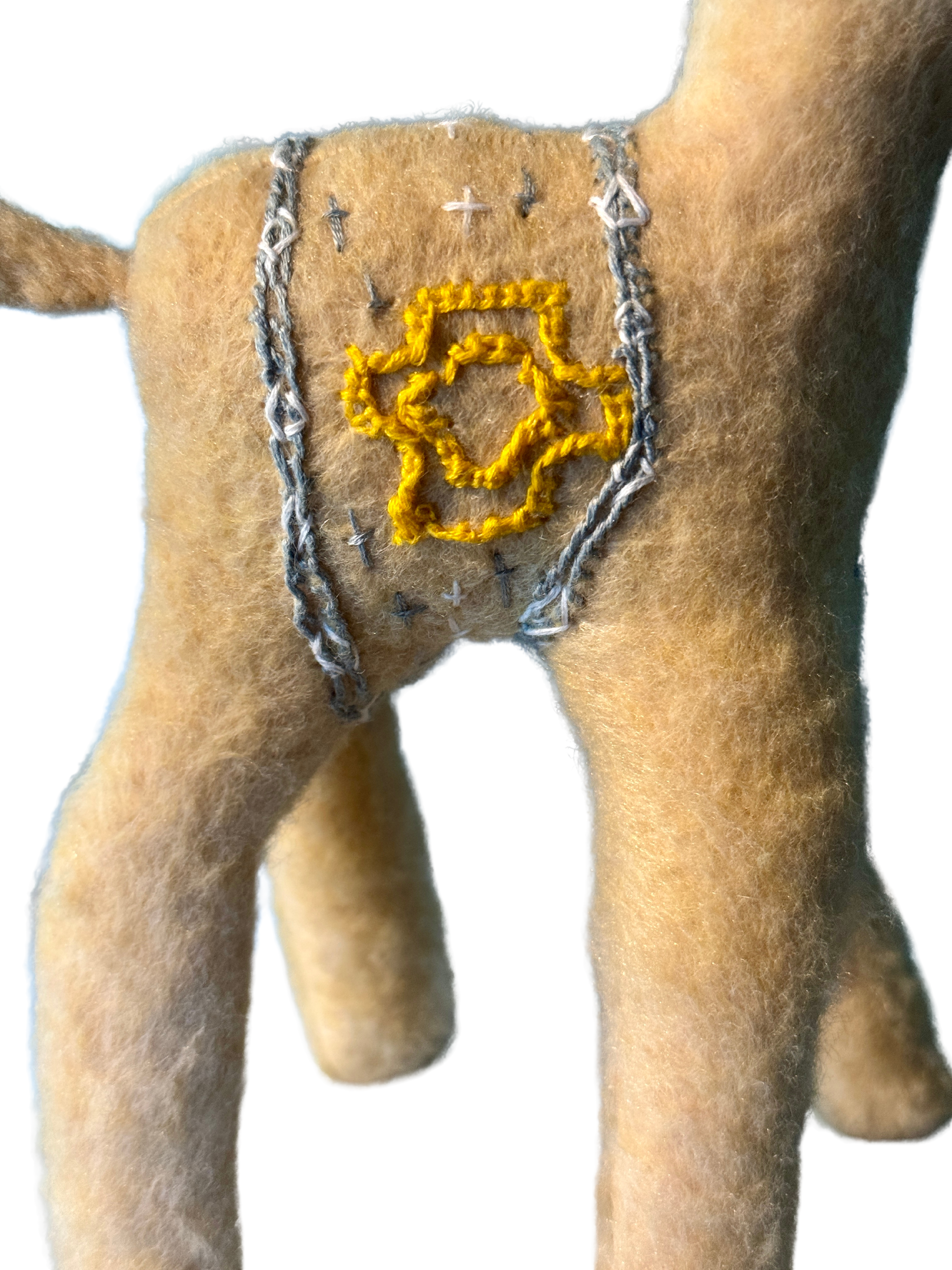 One of a Kind Deer Soft Art Textile Plush Decor