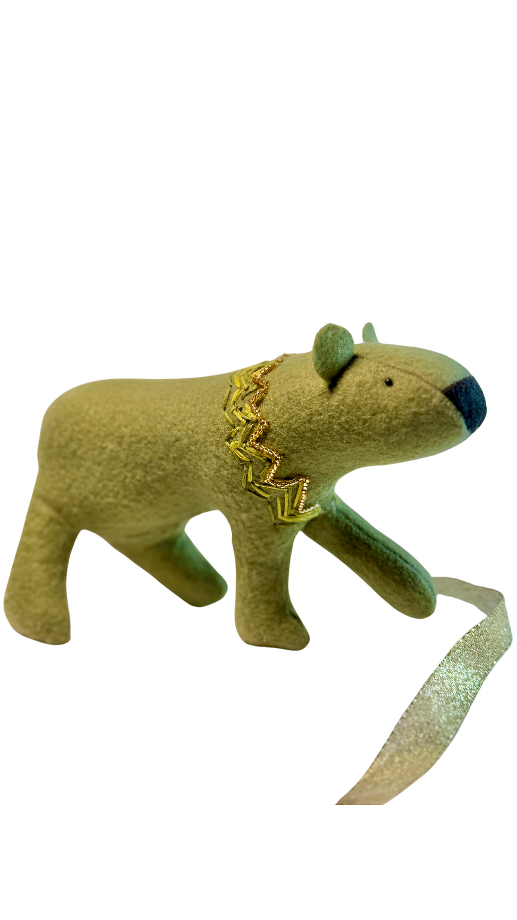One of a Kind Walking Bridesmaid Bear Textile Art Plush Home Decor