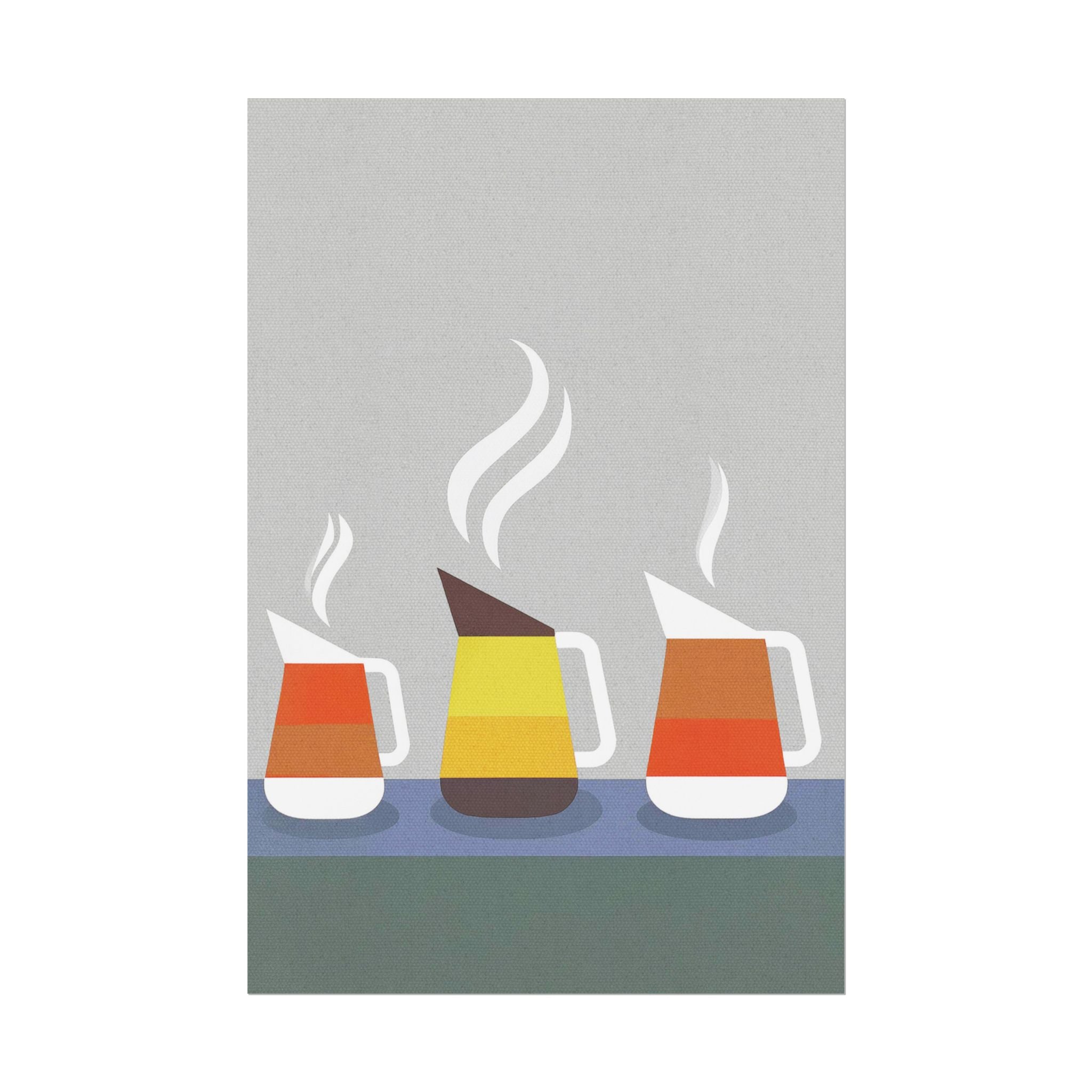 Danish Modern Inspired Coffee Pot Art Print Rolled Poster | Wall Art, Midwest Mod, Danish Modern, Coffee, Coffee Pot