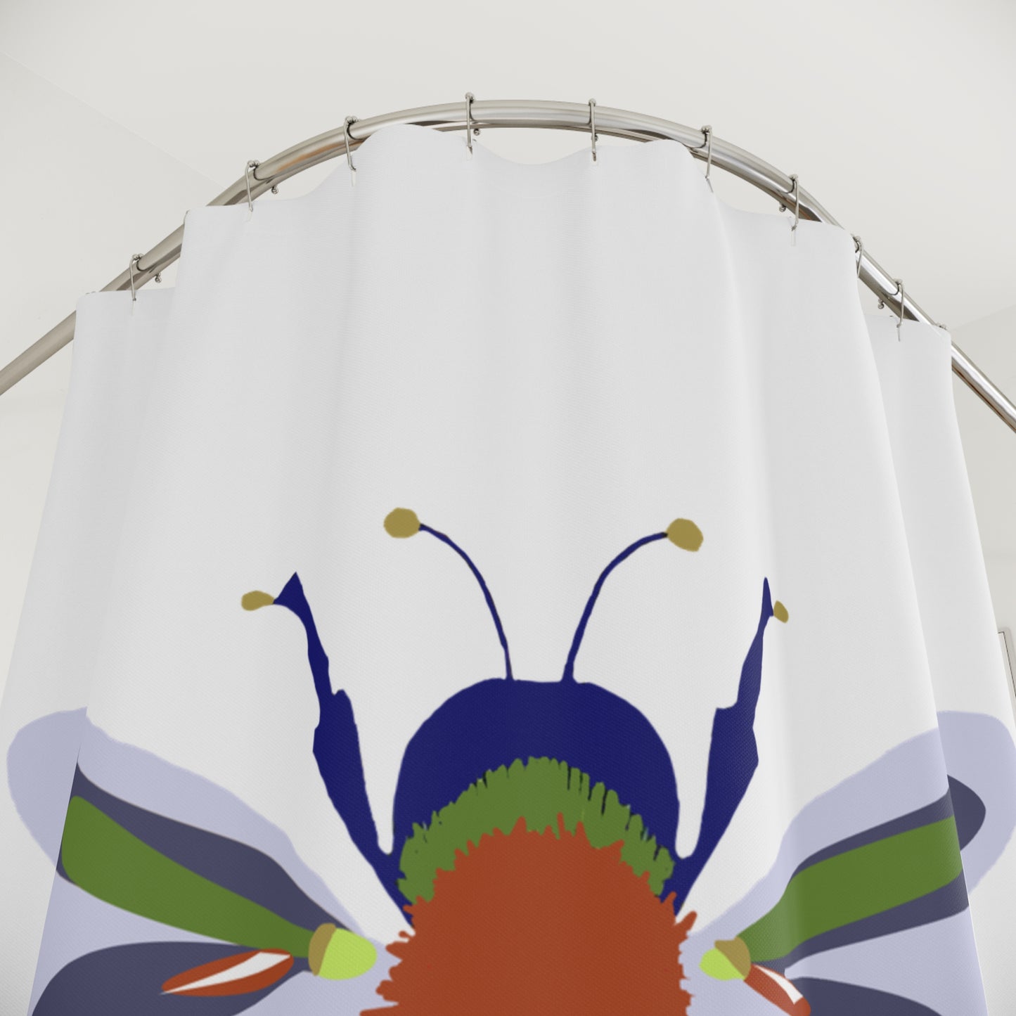 Bold and Beautiful Modern Bee Shower Curtain