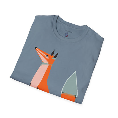 Proud and Stoic Fox Graphic Art Tee - 100% Cotton T-Shirt