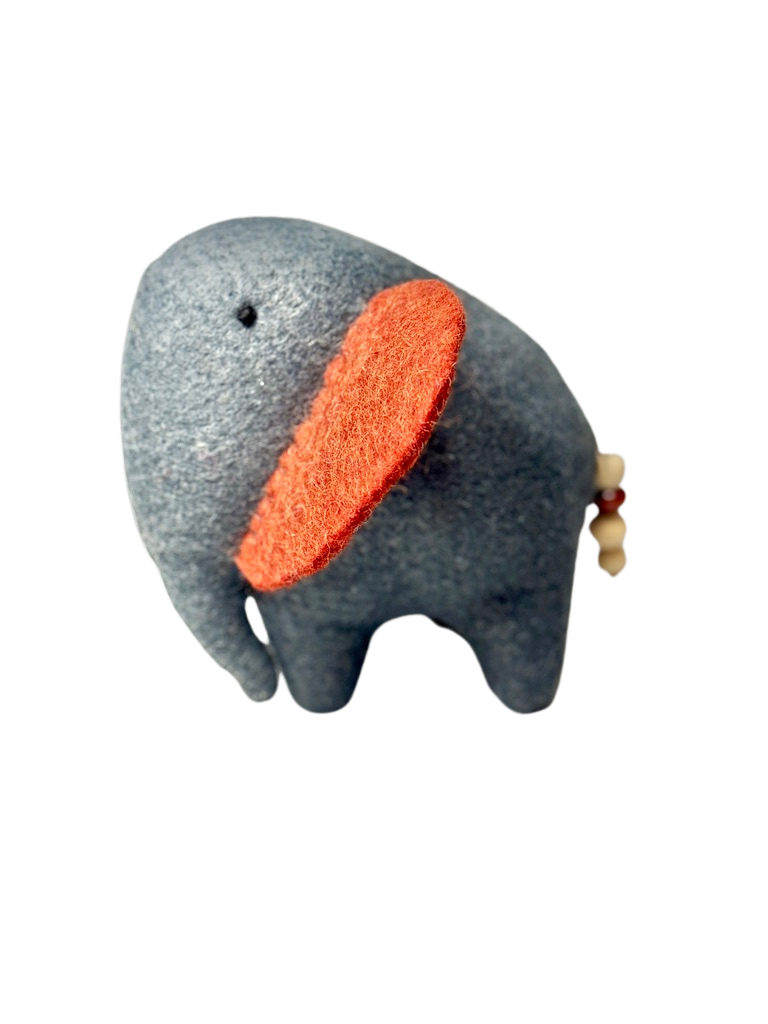 Folk Art Soft Sculpture Free Standing Elephant  - Judy Blackwood - One of a Kind