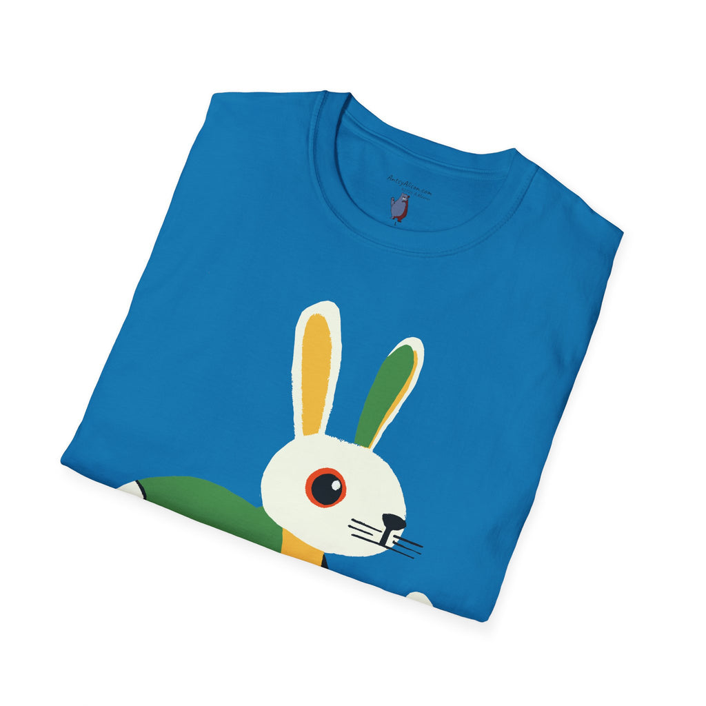 Midwest Modern Run Rabbit Run #1 - 100% Cotton Graphic Tee - animal lovers, rabbit, bunny, easter, spring