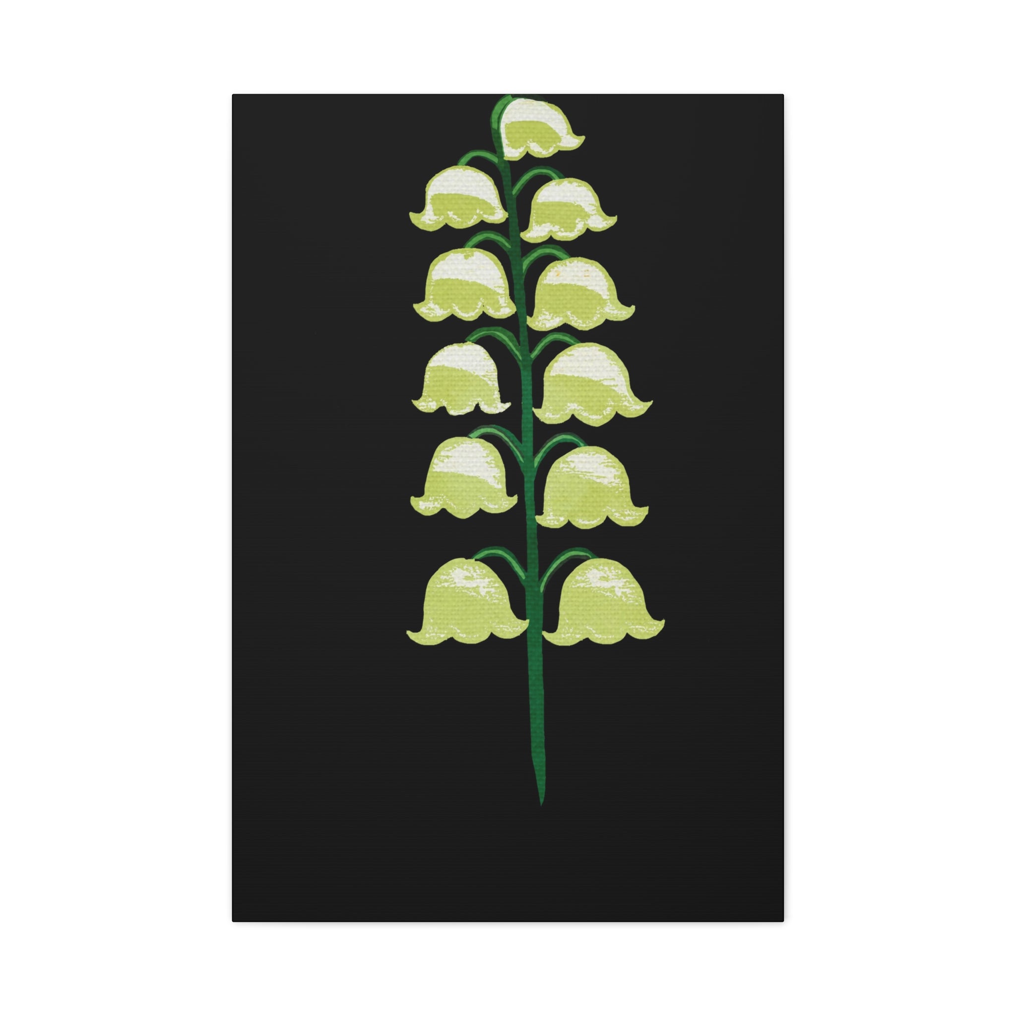 Midwest Modern Abstract Lily of the Valley Floral Print - Matte Canvas, Stretched, 1.25" - Floral, lily