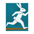 Running Rabbit #4, Rolled Poster -  animal lovers, spring, summer, easter, rabbit, bunny
