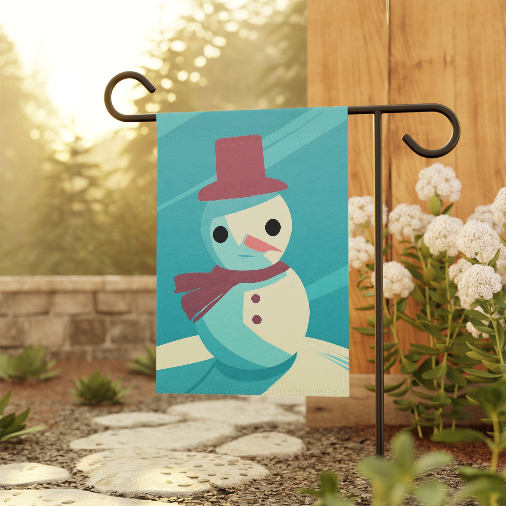 Seasonal Christmas Midwest Mod Snowman No. 3000 Outdoor House Flag Garden Banner