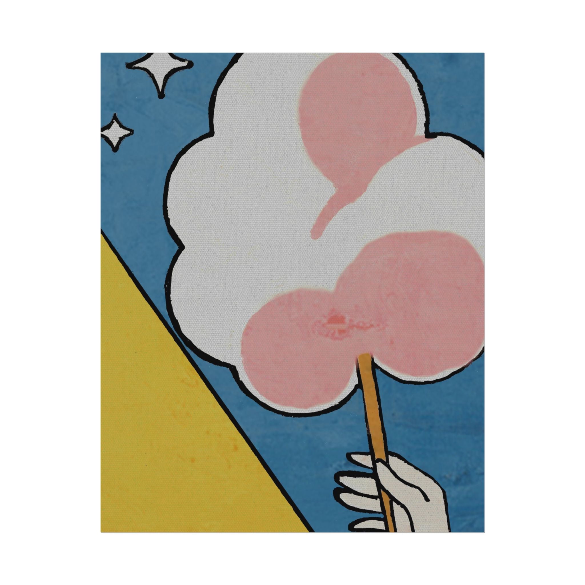 Cotton Candy Pop Art Style, Rolled Poster -  cotton candy, festival, fair, food, fun, summer
