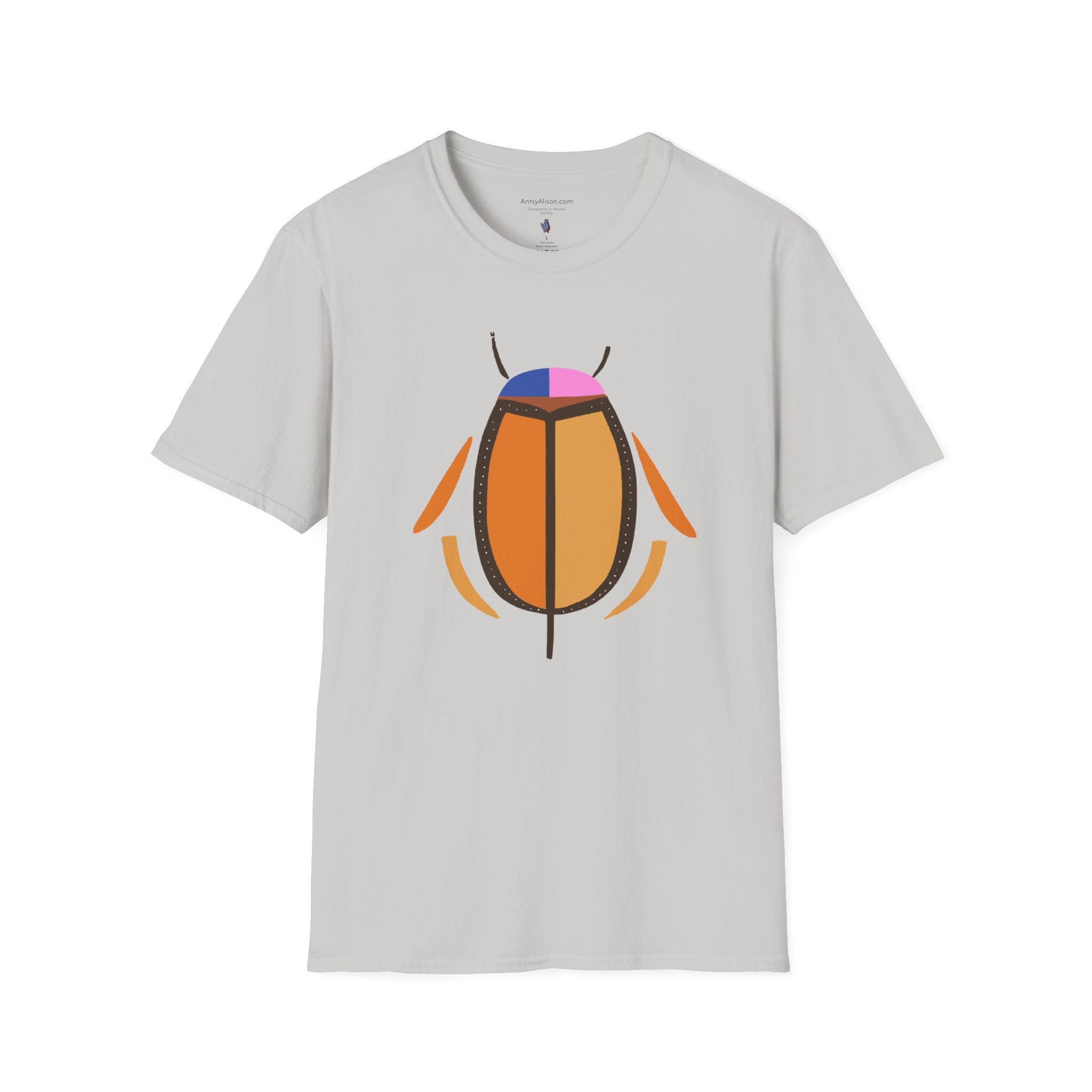 Midwest Modern Graphic Abstract Insect Beetle - Unisex Softstyle T-Shirt