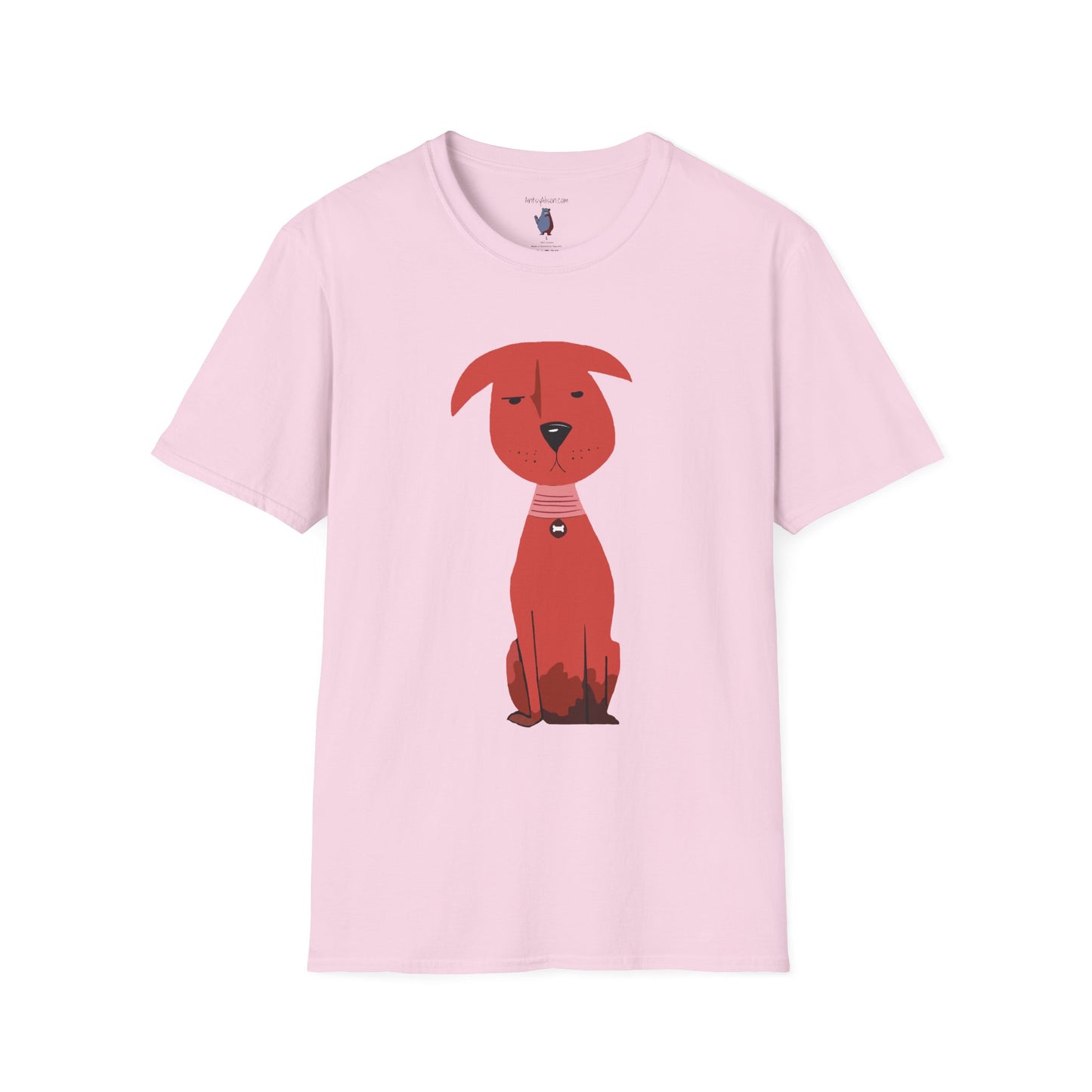 Scrappy Little Dog Graphic Art Tee - 100% Cotton T-Shirt