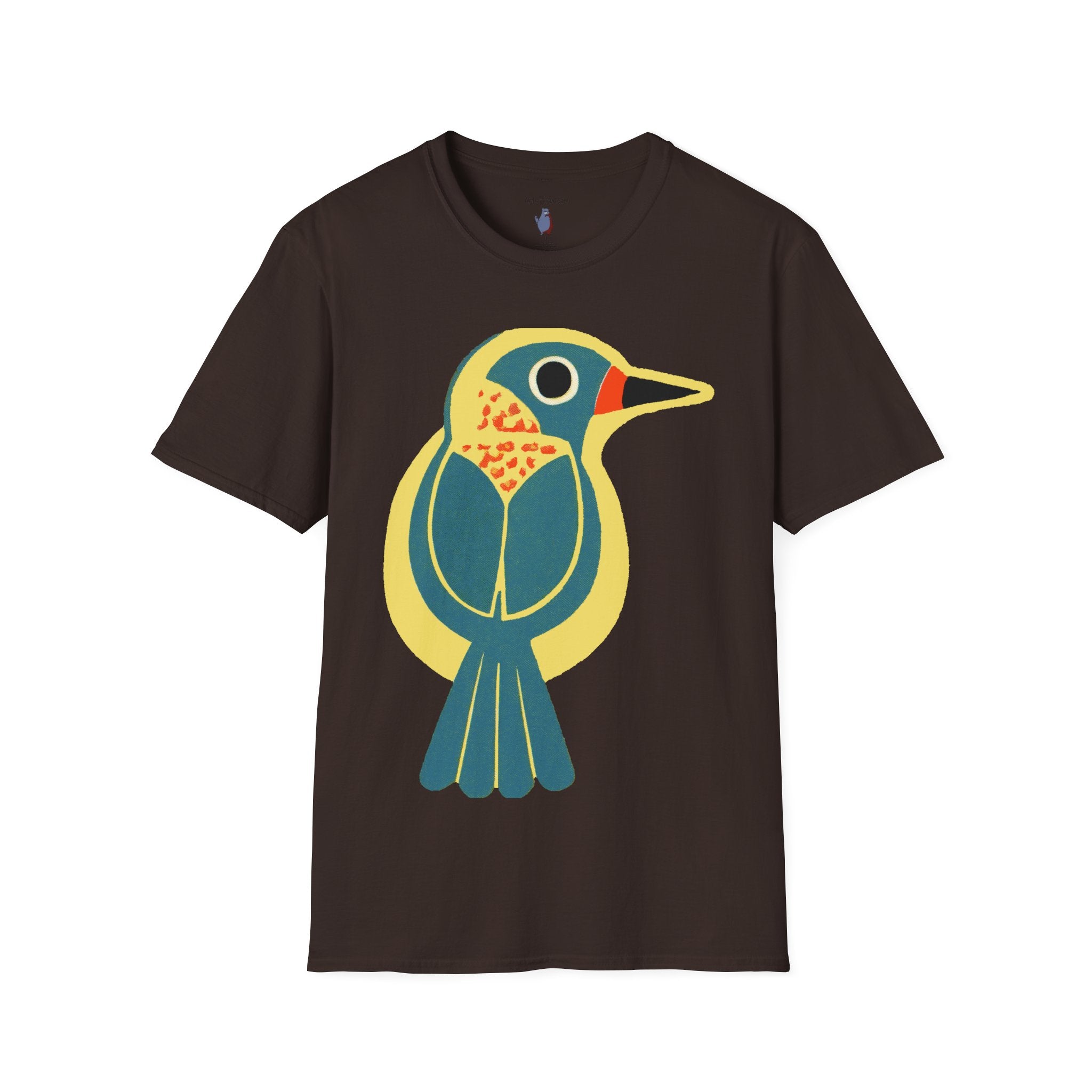 Retro BlueBird Graphic Art Tee - 100% Cotton T-Shirt