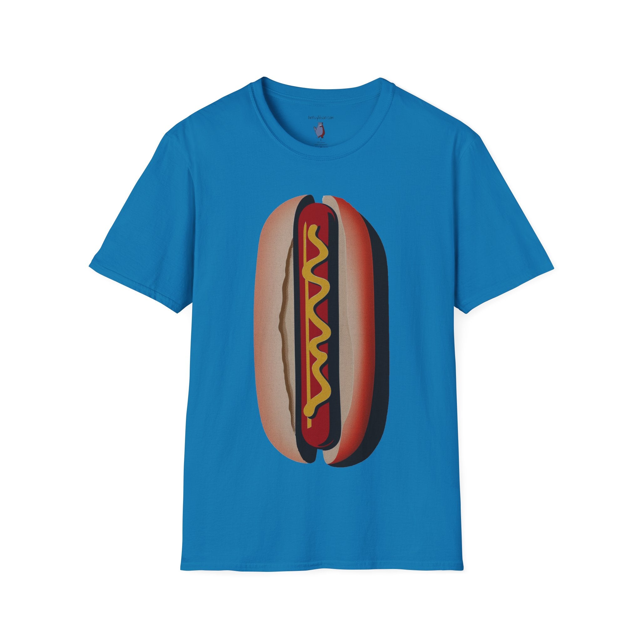 Hot Dog Graphic Art Tee - 100% Cotton T-Shirt