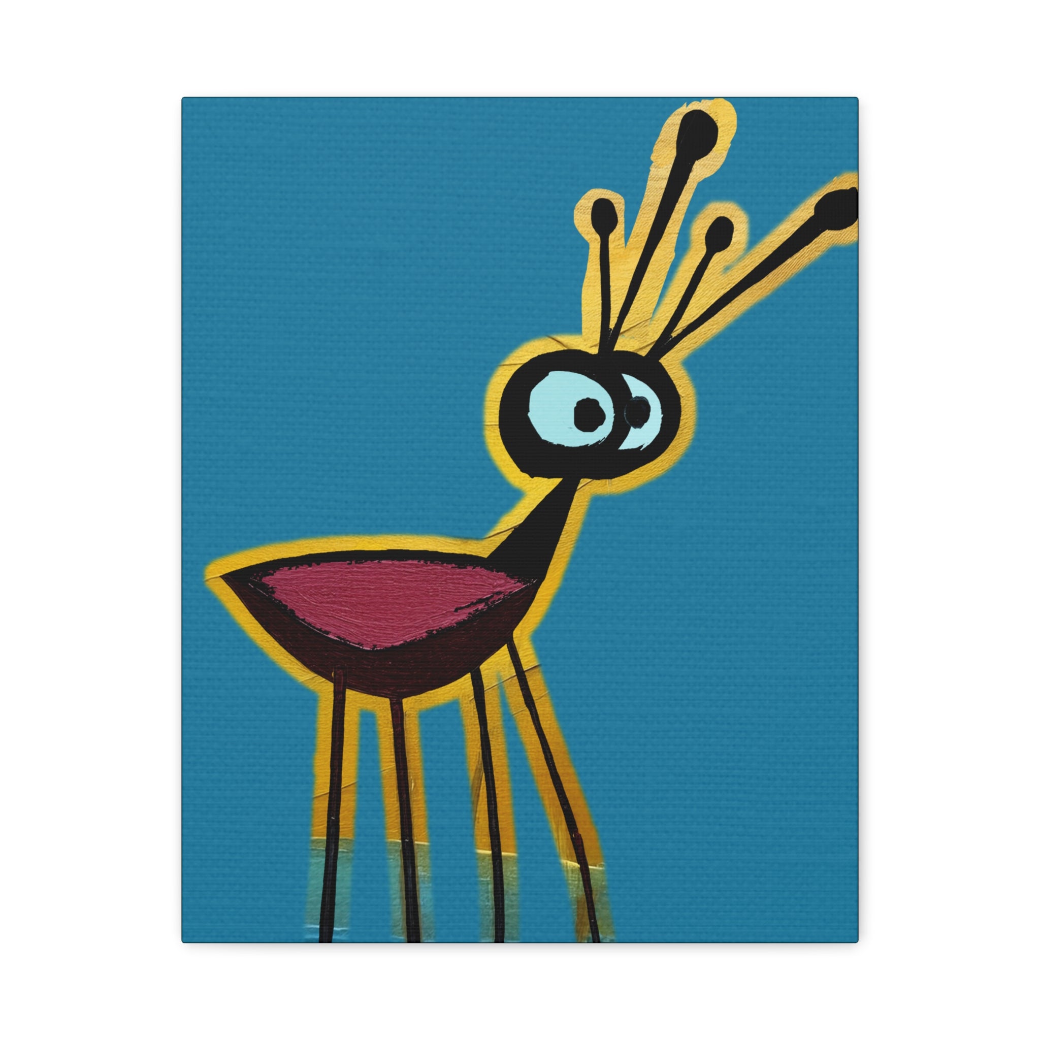 Midwest Mod Quirky Insect Art Print  - Matte Canvas, Stretched, 1.25"