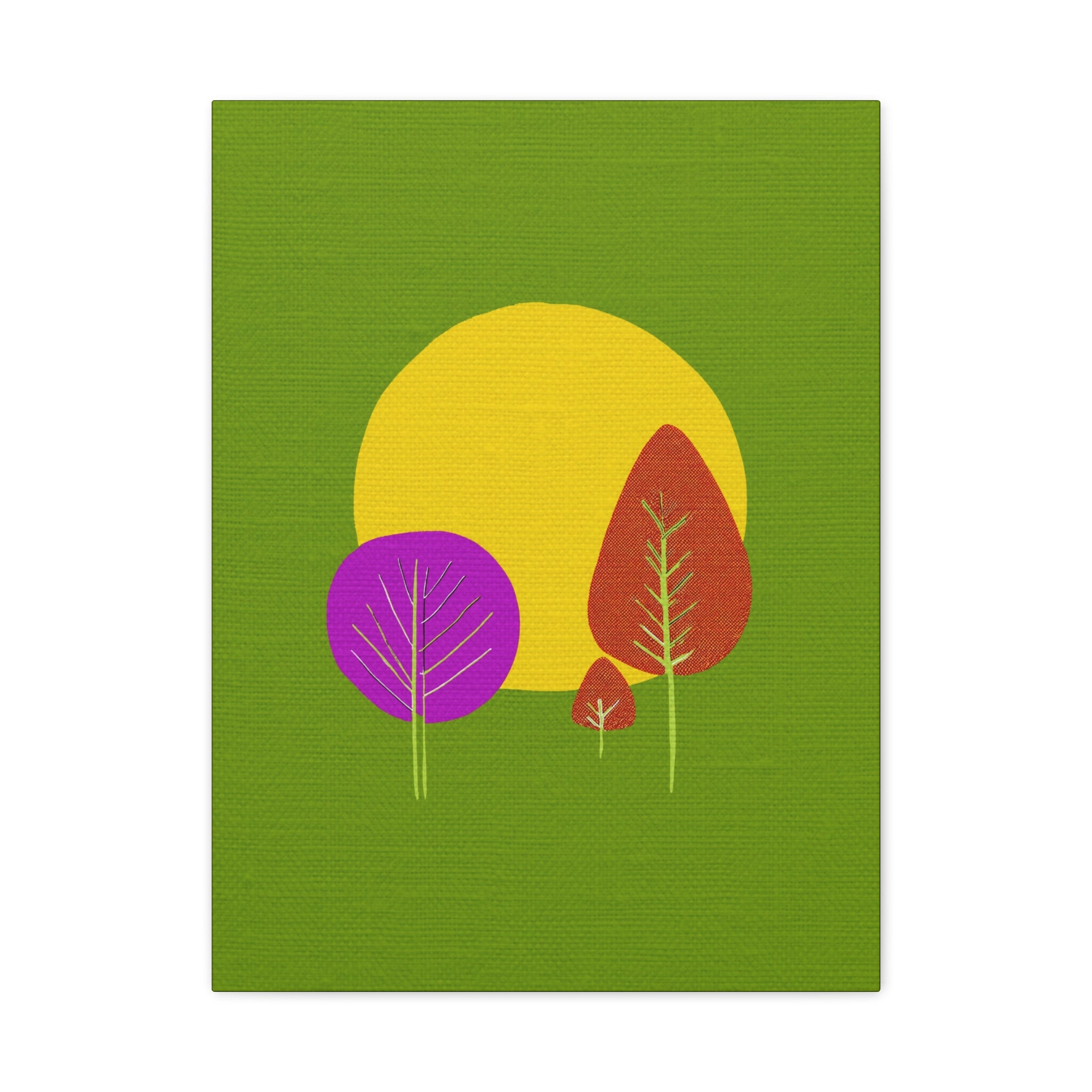 Midwest Modern Abstract Springtime Forest Print - Matte Canvas, Stretched, 1.25" -  home decor, wall art, spring, nature, forest, trees