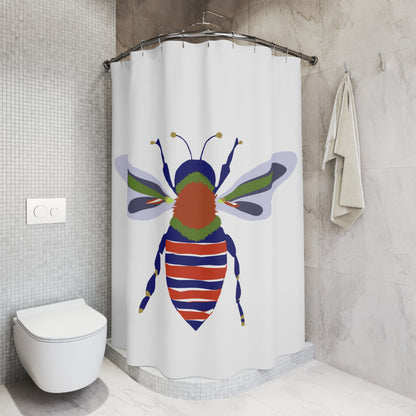 Bold and Beautiful Modern Bee Shower Curtain