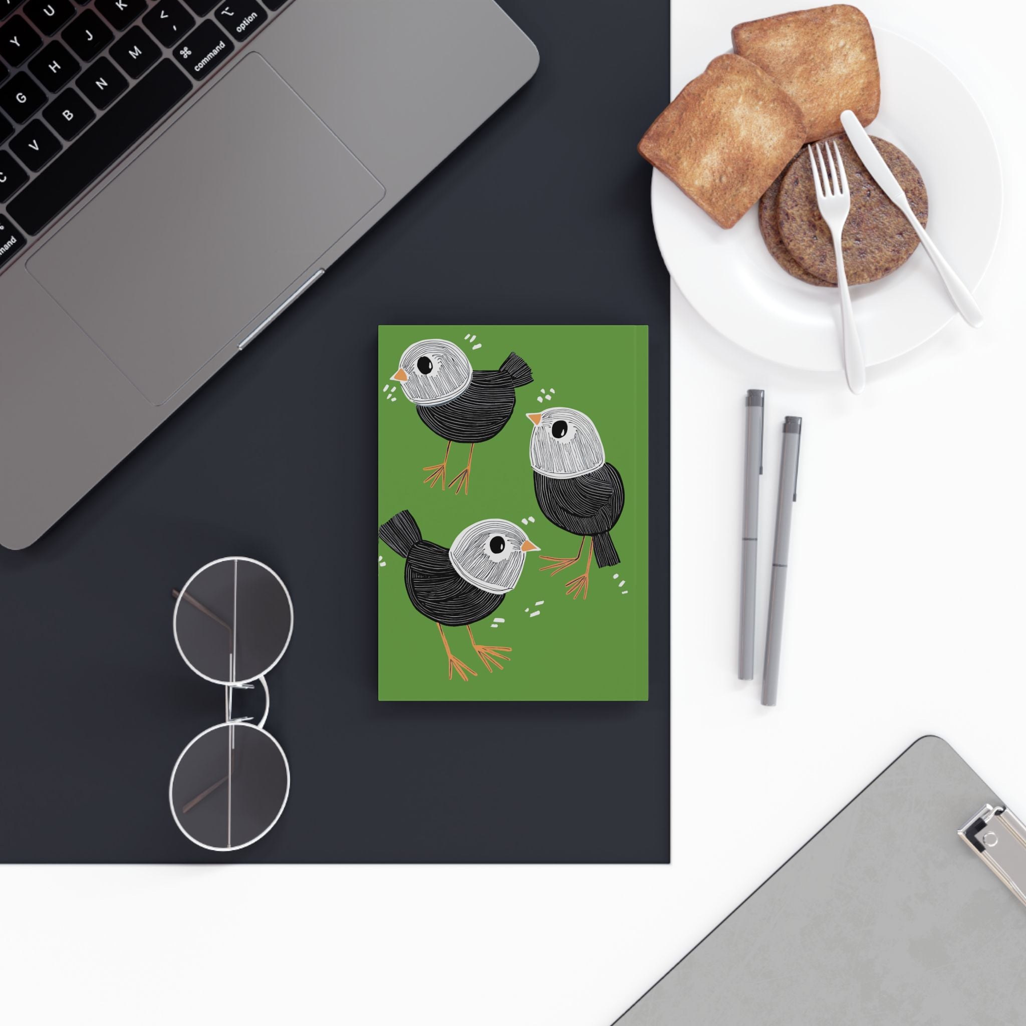 Modern Springtime Chicks - Hard Backed Journal