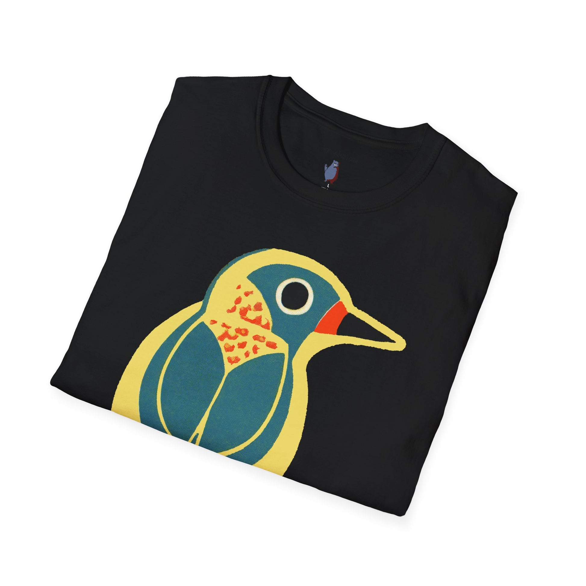 Retro BlueBird Graphic Art Tee - 100% Cotton T-Shirt