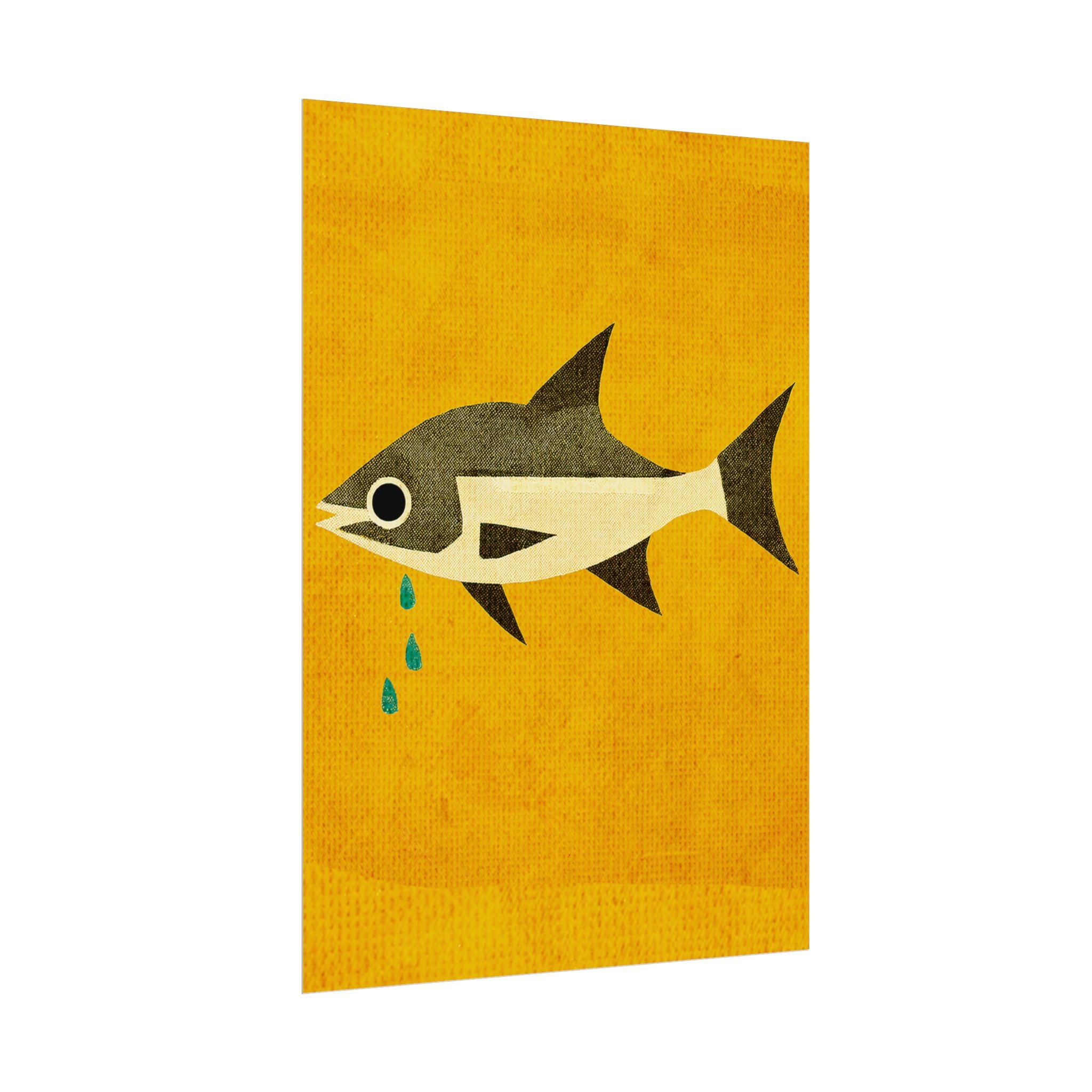 Don't Cry Mod Abstract Fish Art Print Rolled Poster | Wall Art, Midwest Mod, Fish, Fishing