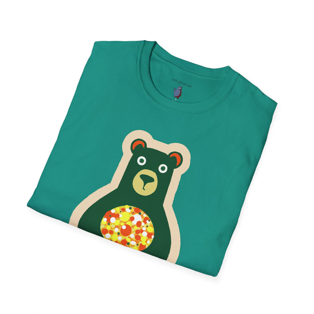 Mod Gumball Bear Graphic Art Tee - 100% Cotton T-Shirt