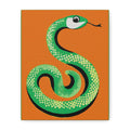 Retro Snake Pop Art Print -Matte Canvas, Stretched, 1.25"