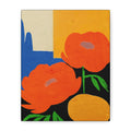 Midwest Modern Vibrant Peony Print - Matte Canvas, Stretched, 1.25"