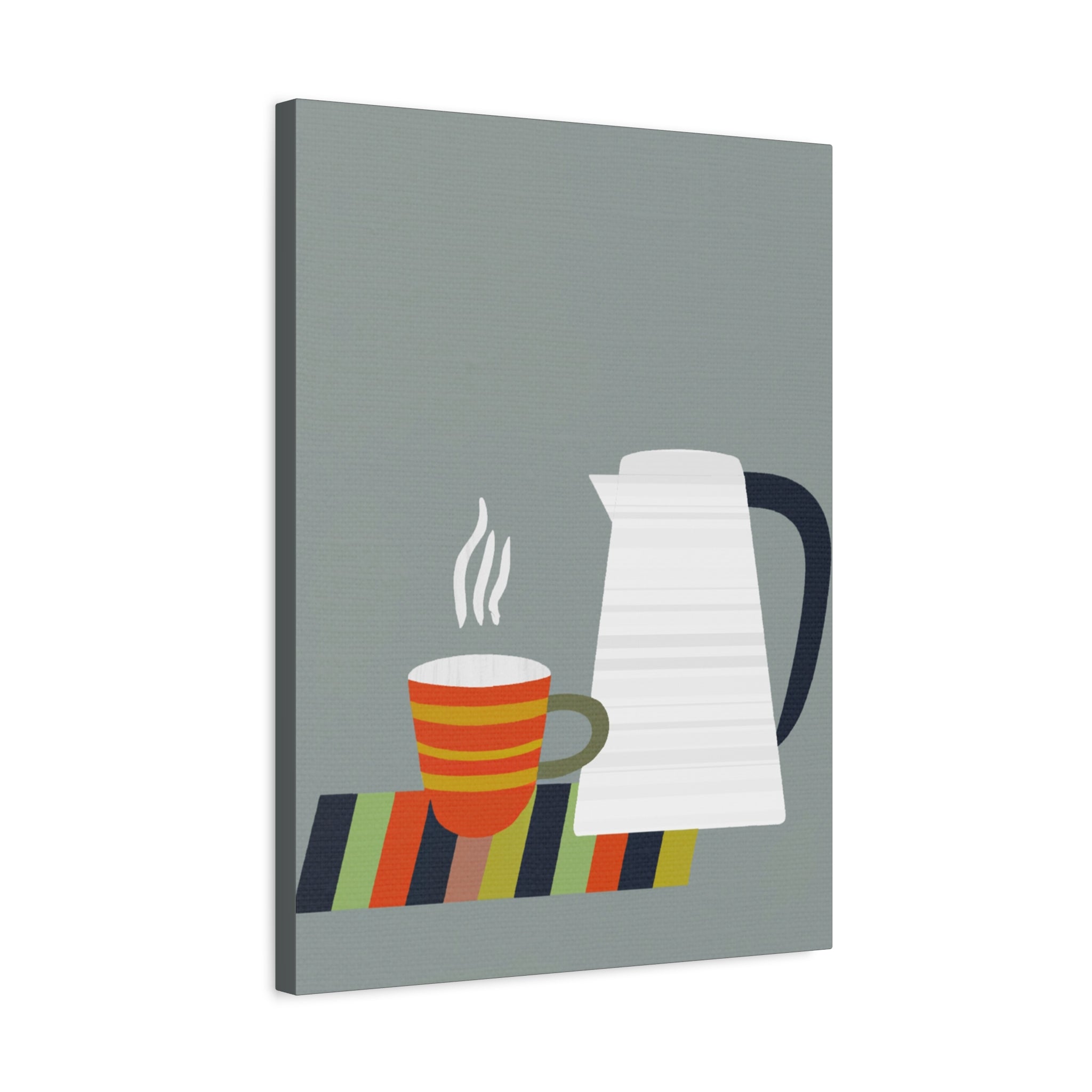 Midwest Modern Coffee Break Graphic Art Print - Matte Canvas, Stretched, 1.25"