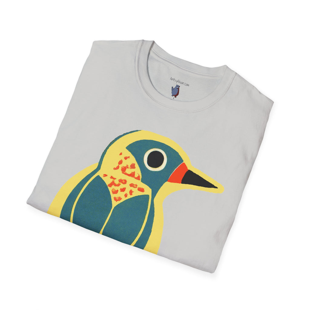 Retro BlueBird Graphic Art Tee - 100% Cotton T-Shirt
